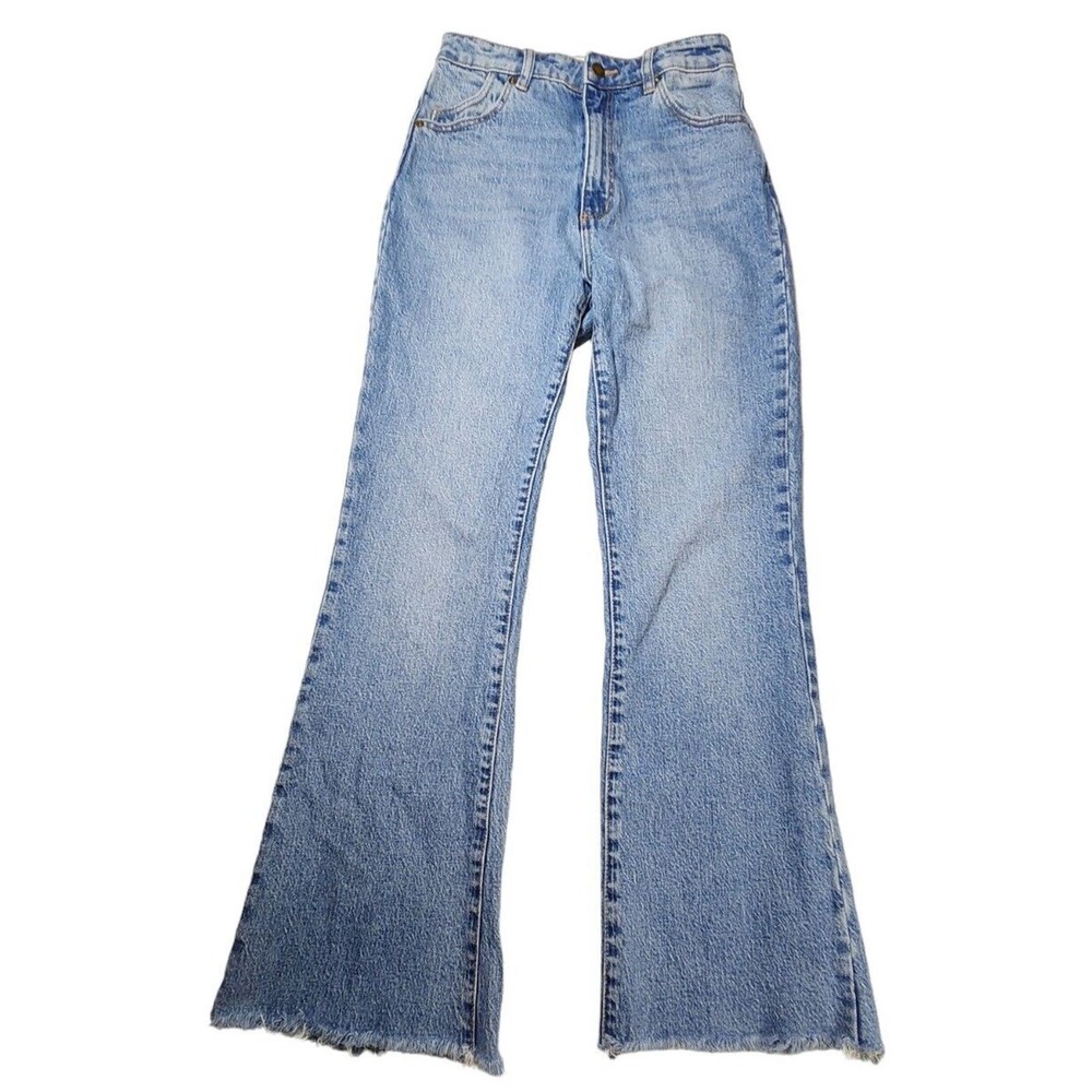 Womens Rolla's Dusters Bootcut High Rise Slim Bootcut Jeans Size 27 Raw Hem